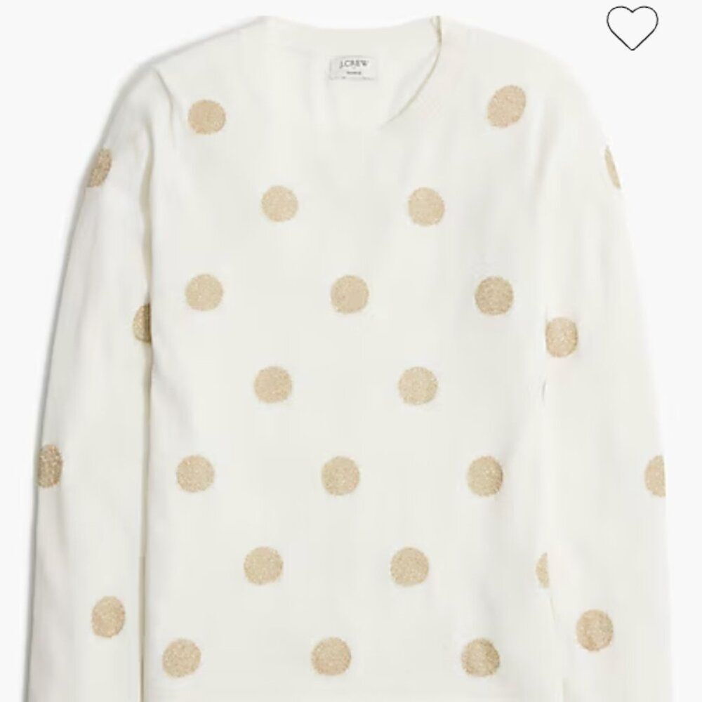 J. Crew Factory Metallic dot Teddie sweater • size medium • NWT • CE096